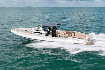 51ft Capelli: Bay Harbor Islands Crewed Charter with Floating Mat and Stateroom