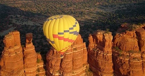 Sunrise Balloon Flight Over Sedona's Red Rocks