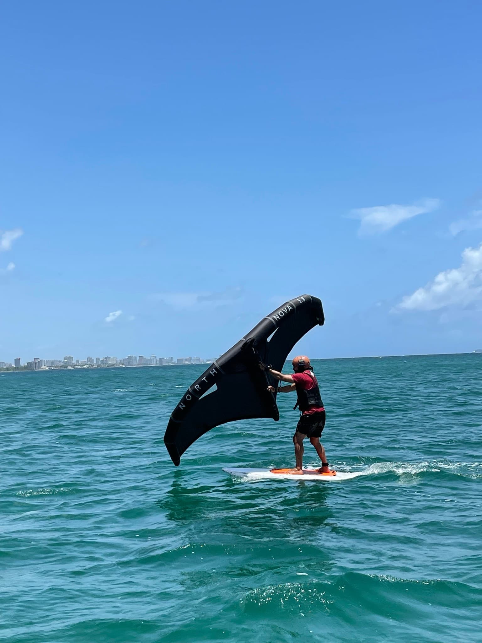 Wing Foiling with Jet Ski Support in Loíza, Puerto Rico
