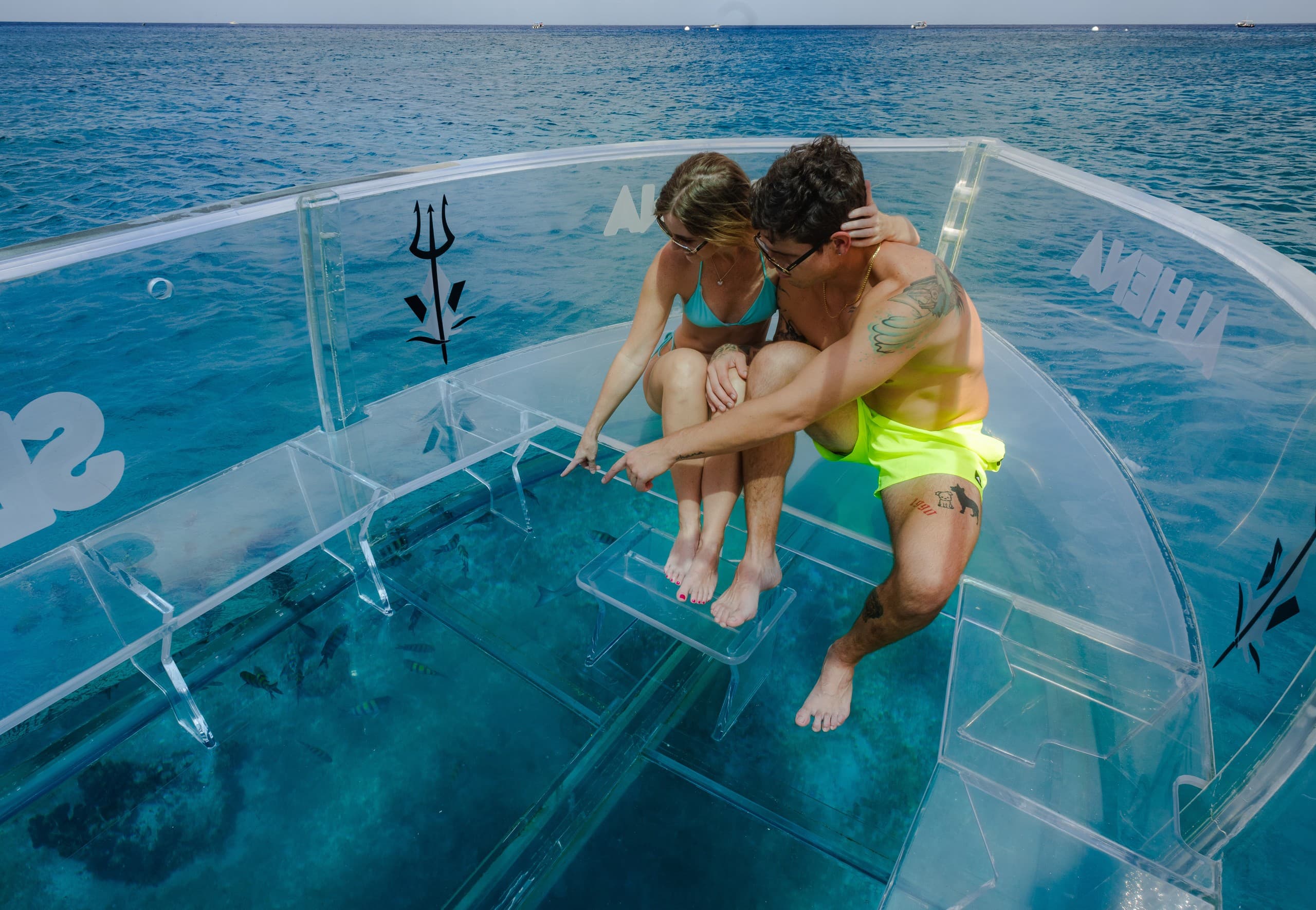 Clear Boat Cozumel: Transparent-Hull Snorkel Over Reefs & Wrecks