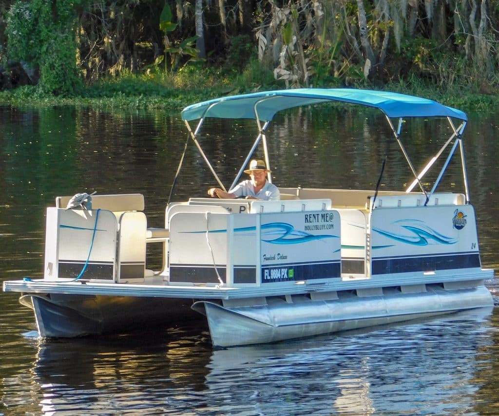 Pontoon Boat Rentals at Holly Bluff Marina, DeLand FL