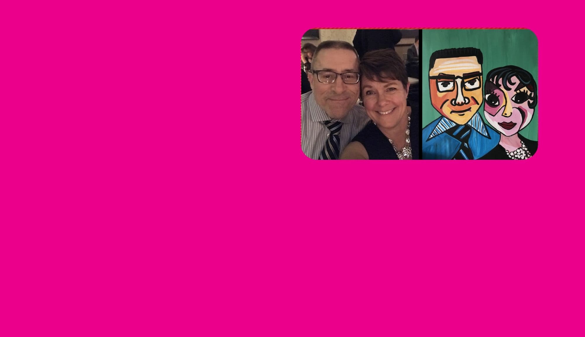 Valentine's Paint Night at Creative 360 in Midland: Sparkling Wine, Chocolate, and 11x14 Portraits photo 1
