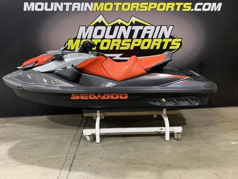 Sea-Doo jet ski on showroom floor at Mountain Motorsports dealer