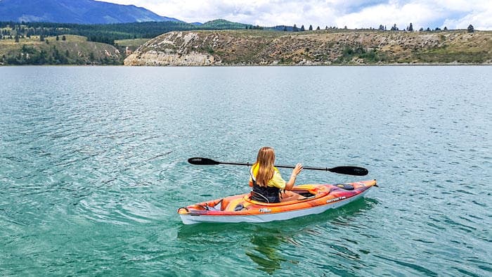 Kayaking on Lake Koocanusa with Sunshine Houseboats & Marina