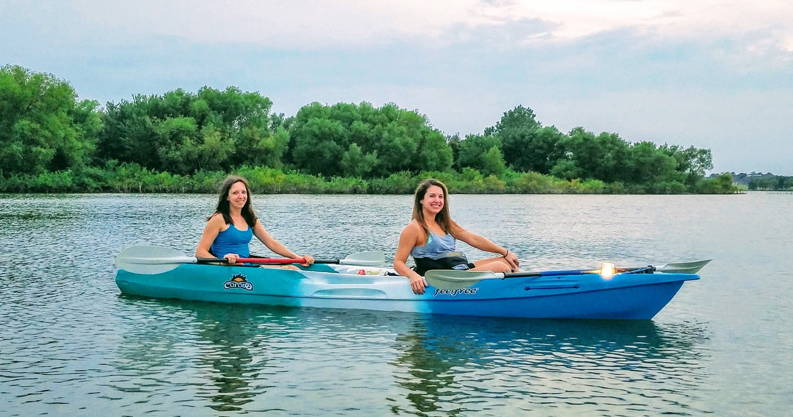 Kayaking on Grapevine Lake with DFW Surf