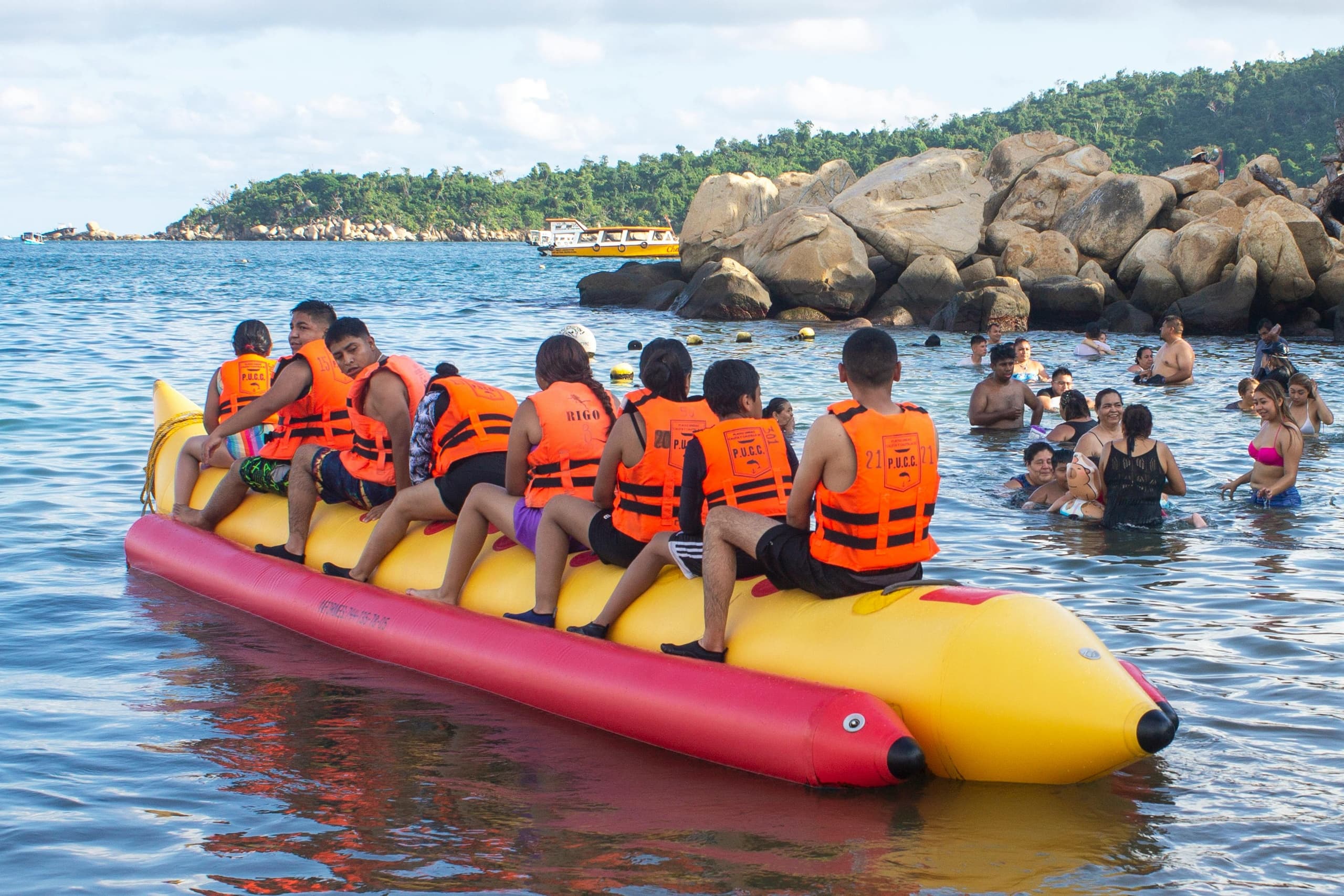 Three-Wave Thrill: Jet Ski, Parasailing & Banana Boat in Badalona