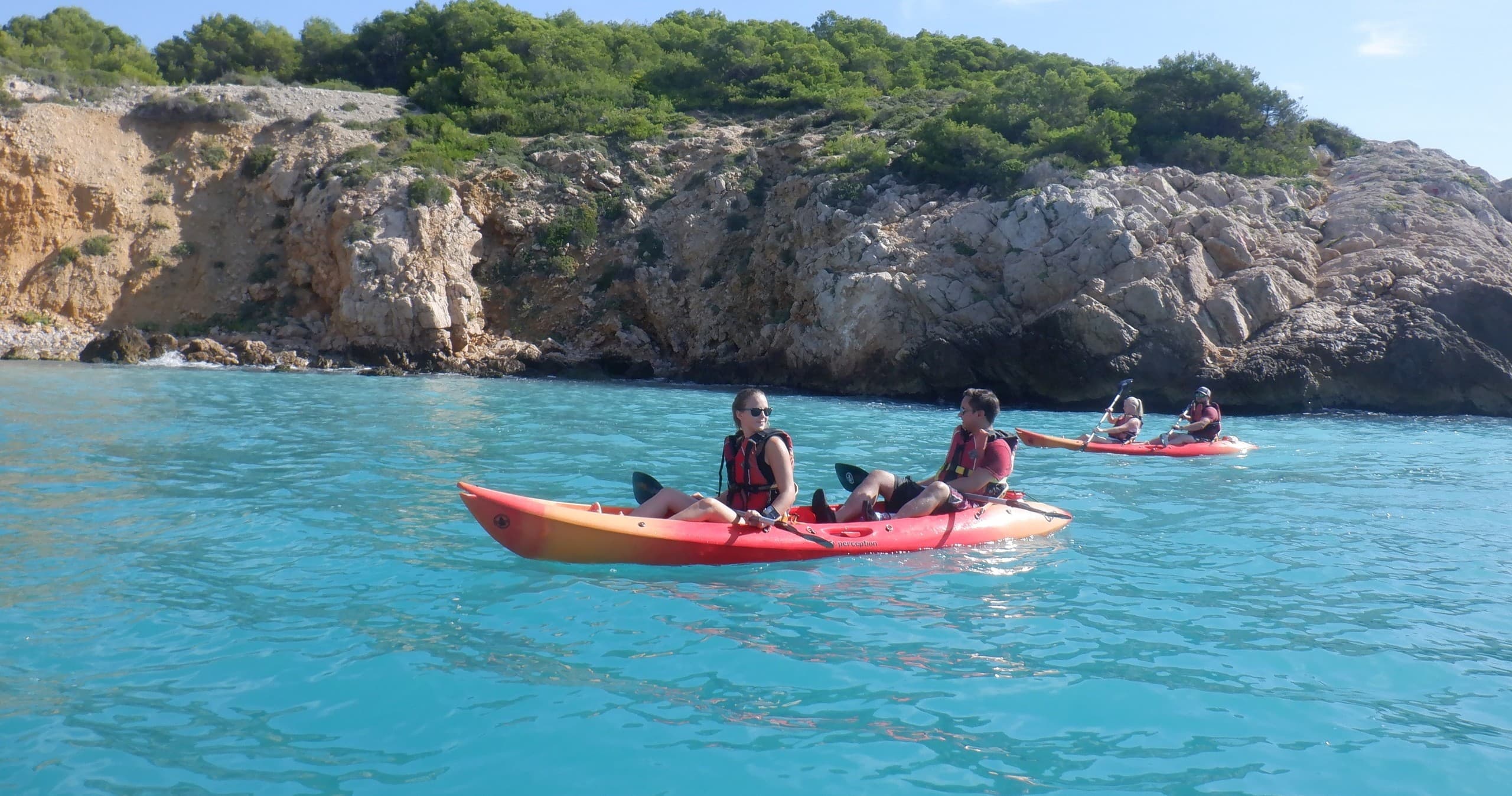Paddle the Calas de Sitges: Kayak Coves, Caves & Margalló Palms on a 3-Hour Mediterranean Tour photo 1