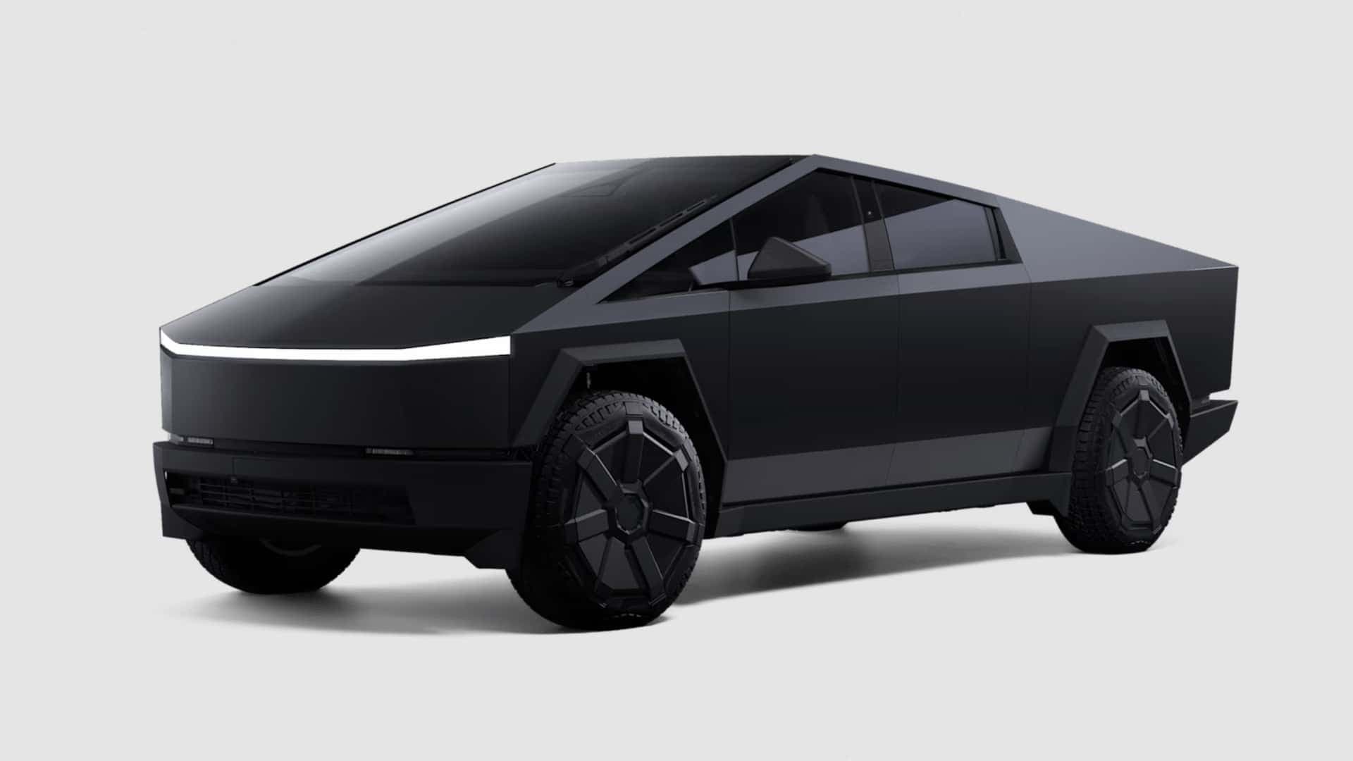 Angular electric pickup render on neutral backdrop highlighting futuristic design