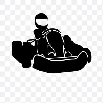 Silhouette icon of rider on inflatable raft for water sports