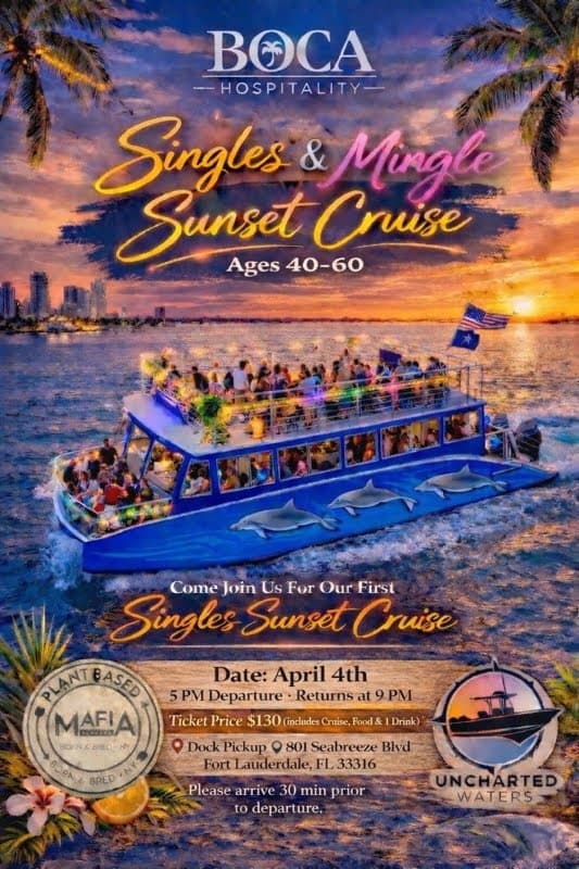 Singles and Mingle Sunset Cruise: Fort Lauderdale BYOB Social Cruise photo 1