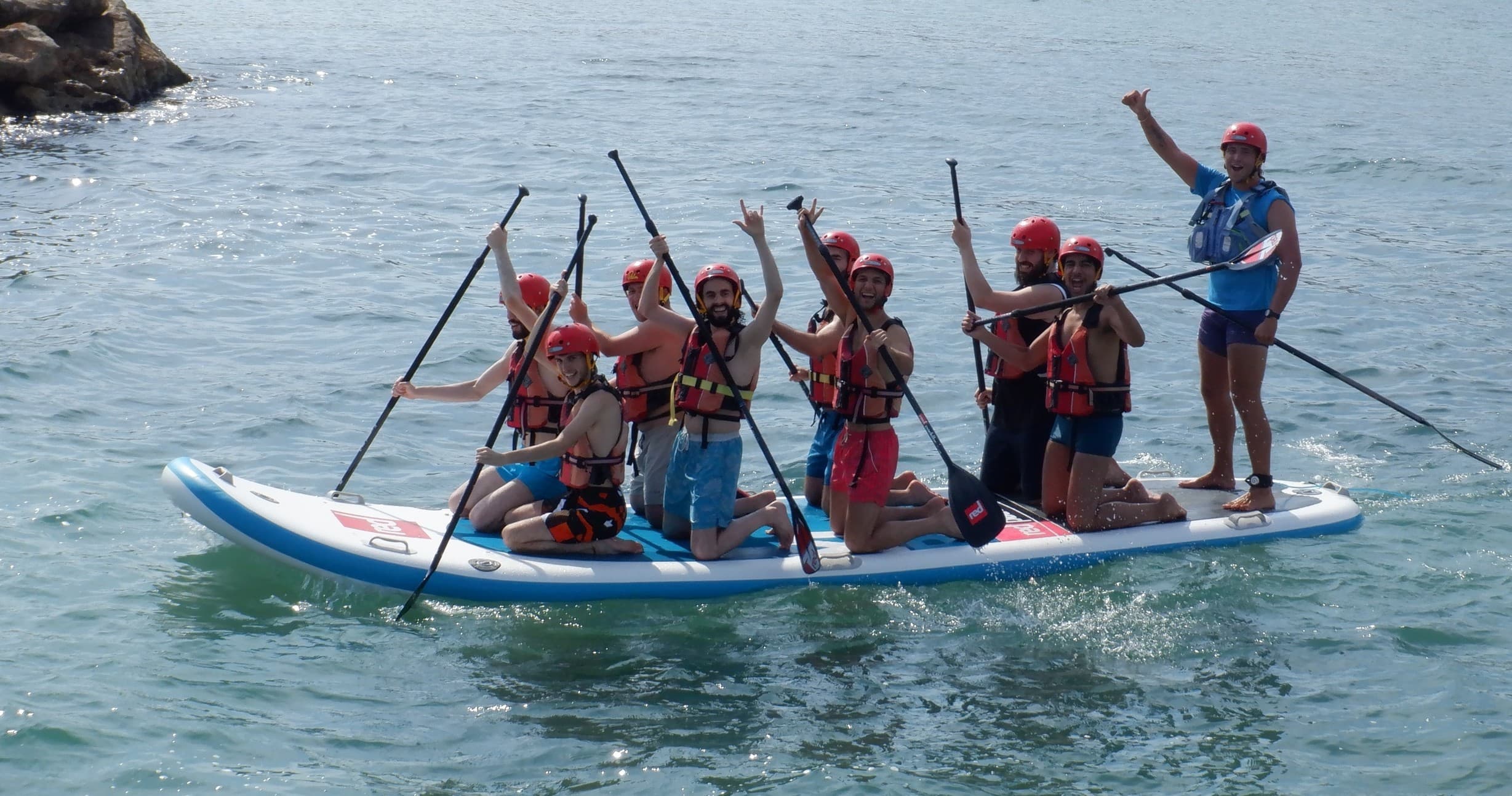 Monster Sup Sitges: Giant Group Stand-Up Paddle Adventure on the Mediterranean