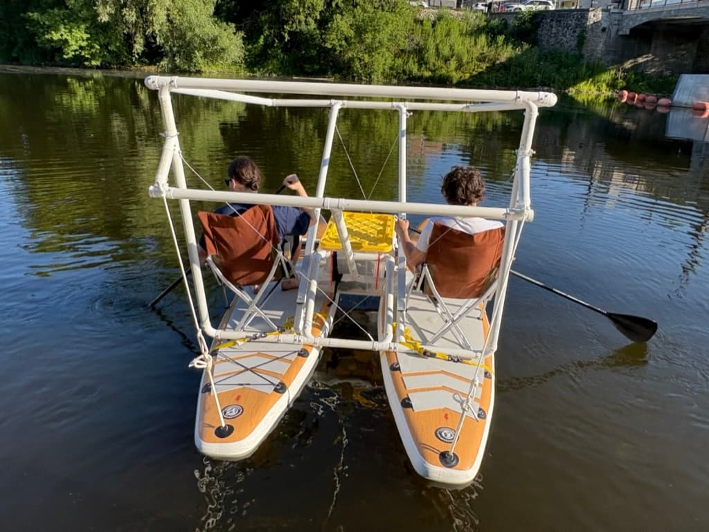 SUP Catamaran on Elora River: Family-Friendly Paddle Through Fossil Cliffs photo 2