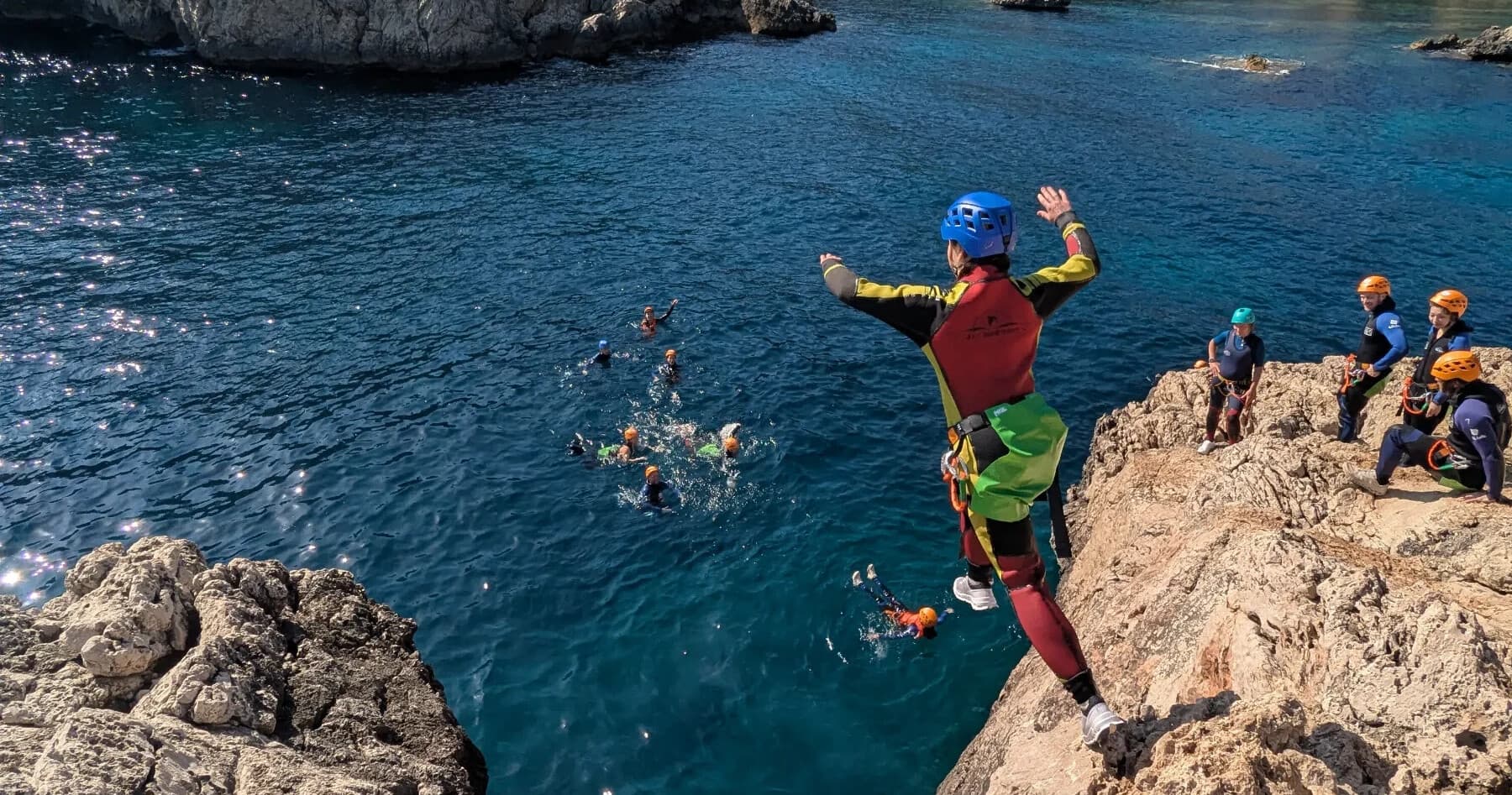 Mallorca Coasteering: Paguera Cliff Jumps, 20m Rappel & Sea Zipline photo 3