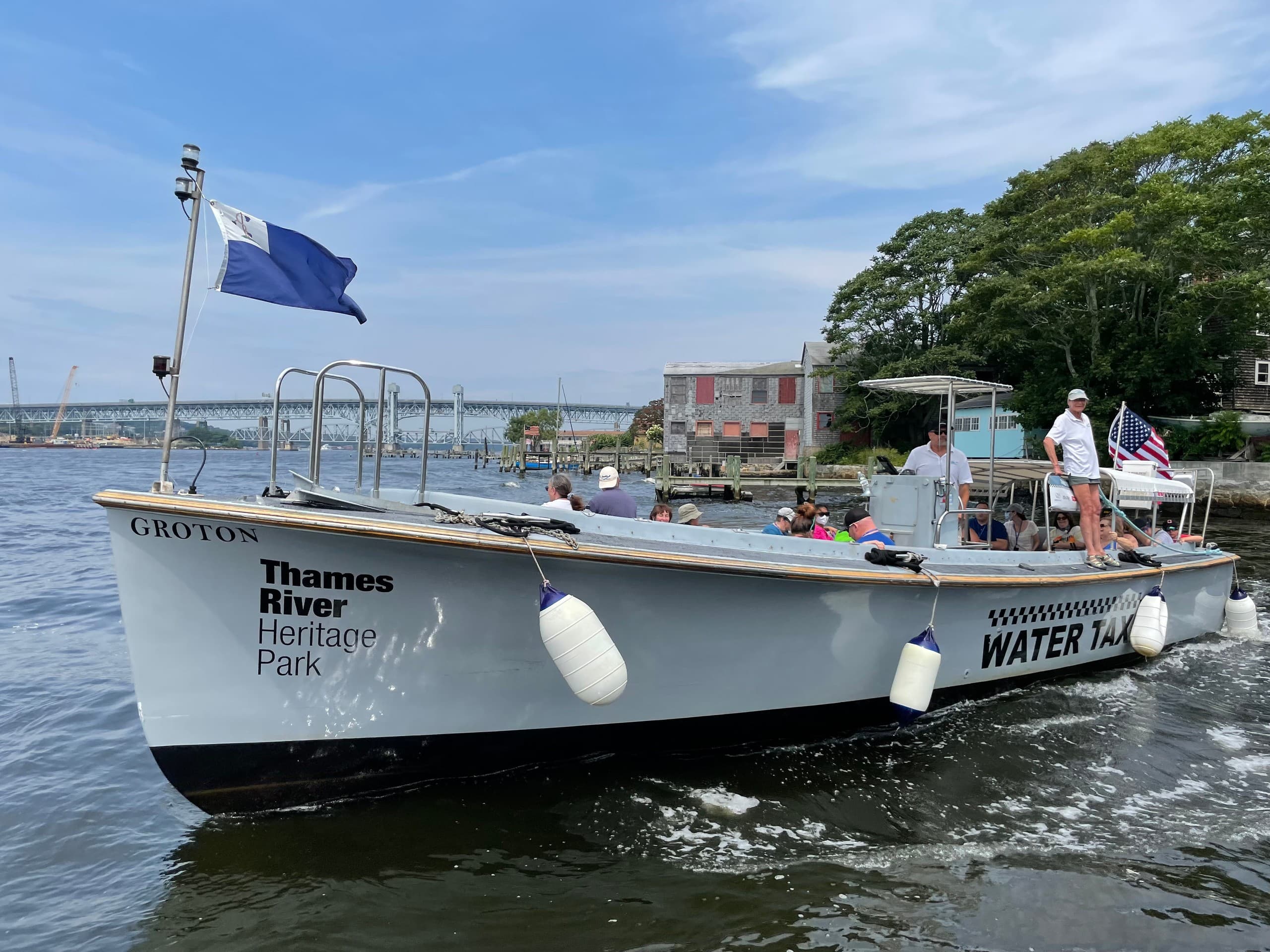 Hop On, Hop Off Harbor Cruise: Explore the Thames River Heritage Loop from Nautilus Dock
