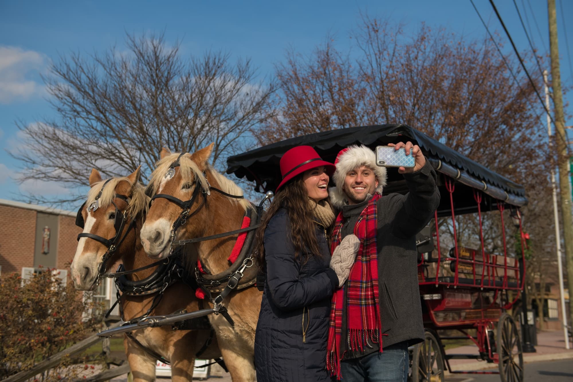 Festive Carriage Ride at Main Street Gettysburg Christmas