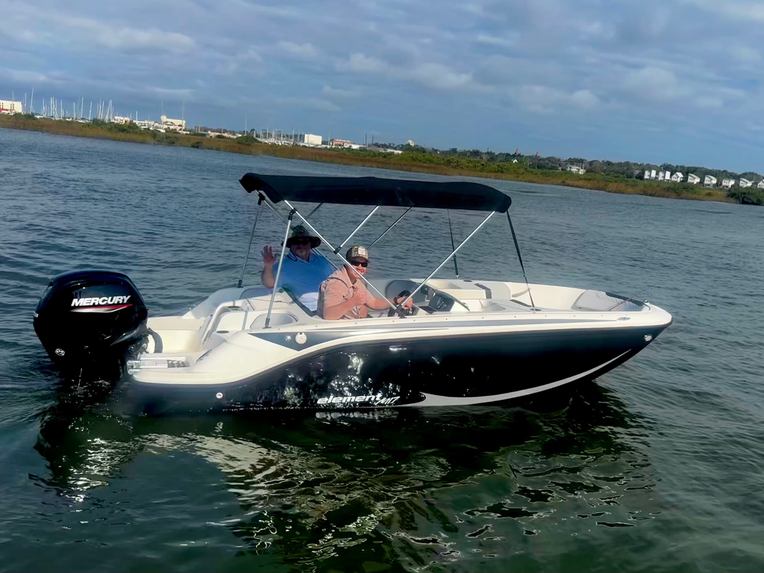 Bayliner M17 — Best Value Small-Boat Rental for St. Augustine Dolphin & Fort Cruises