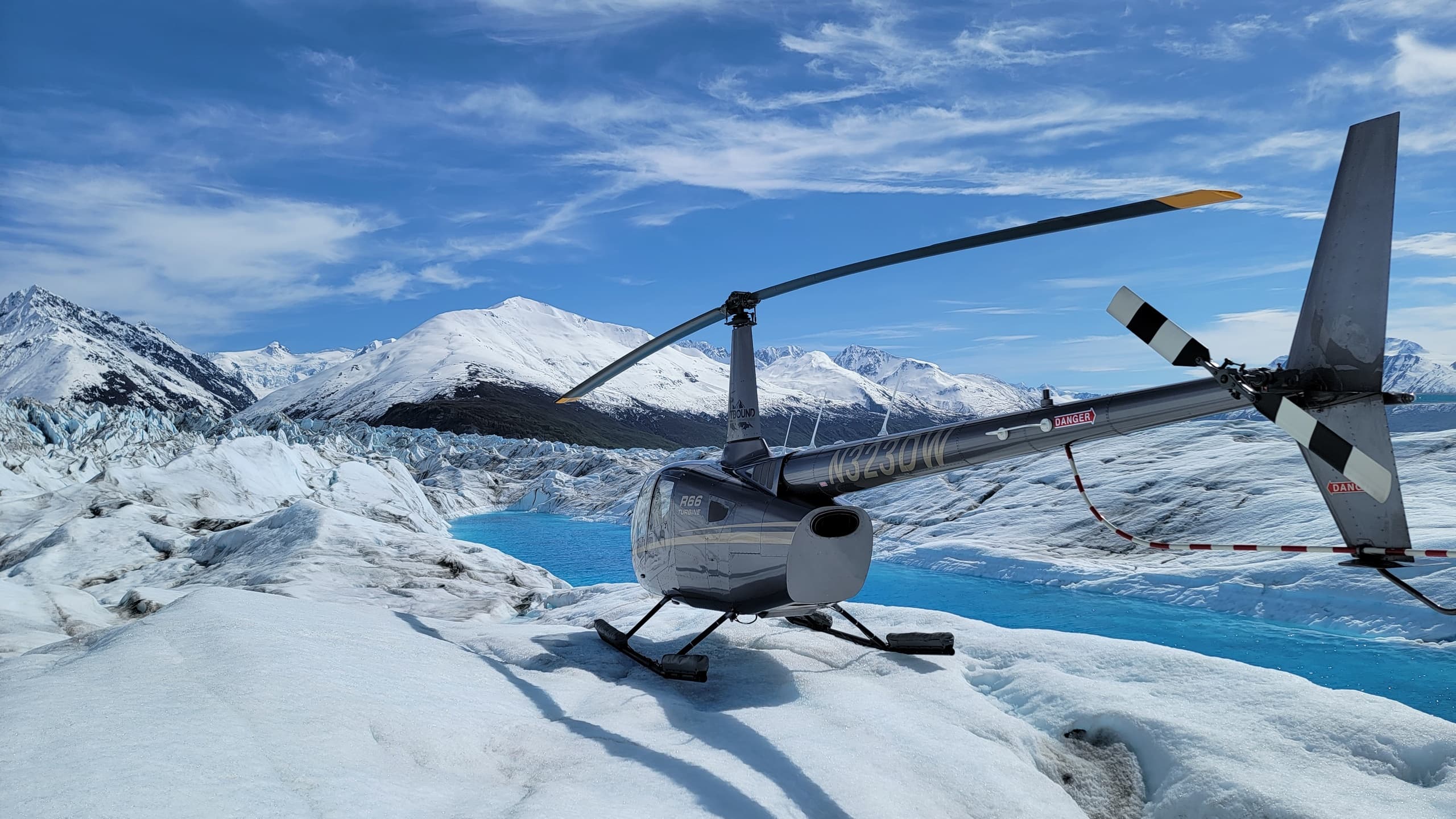 Helicopter Glacier Landing with Outbound Heli Adventures
