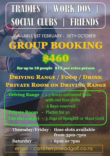 Golf Outing at Ferrymead Golf - Group Adventure in Christchurch