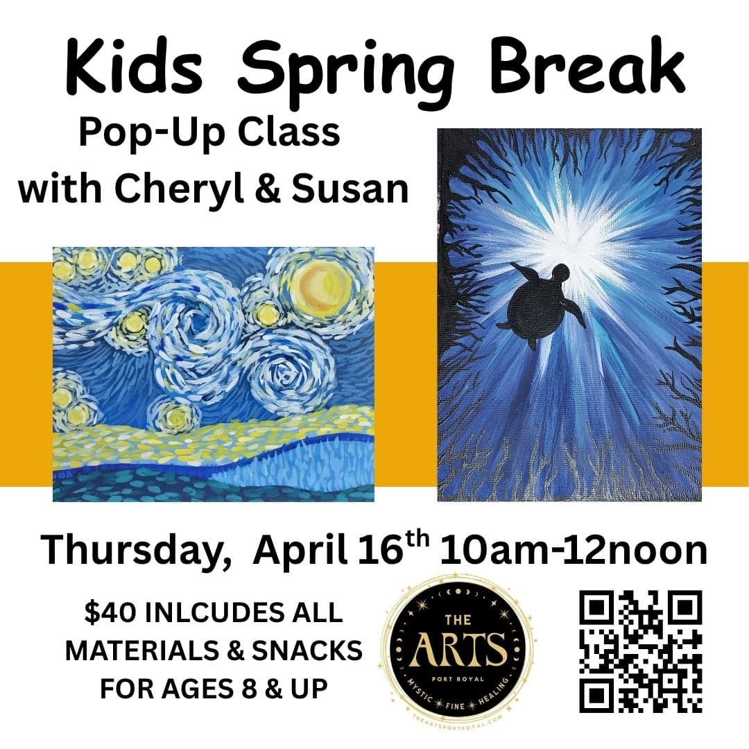 Spring Break Pop-up Painting Class in Port Royal: Starry Night or Sea Creature