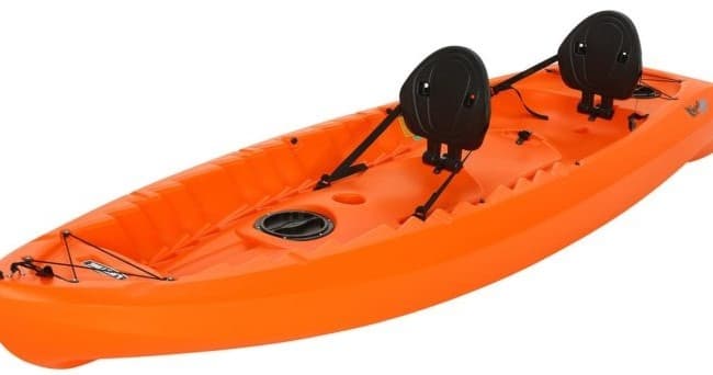 Kids Tandem Kayak Adventure at Lakeshore Kayak Rental in Spring Lake