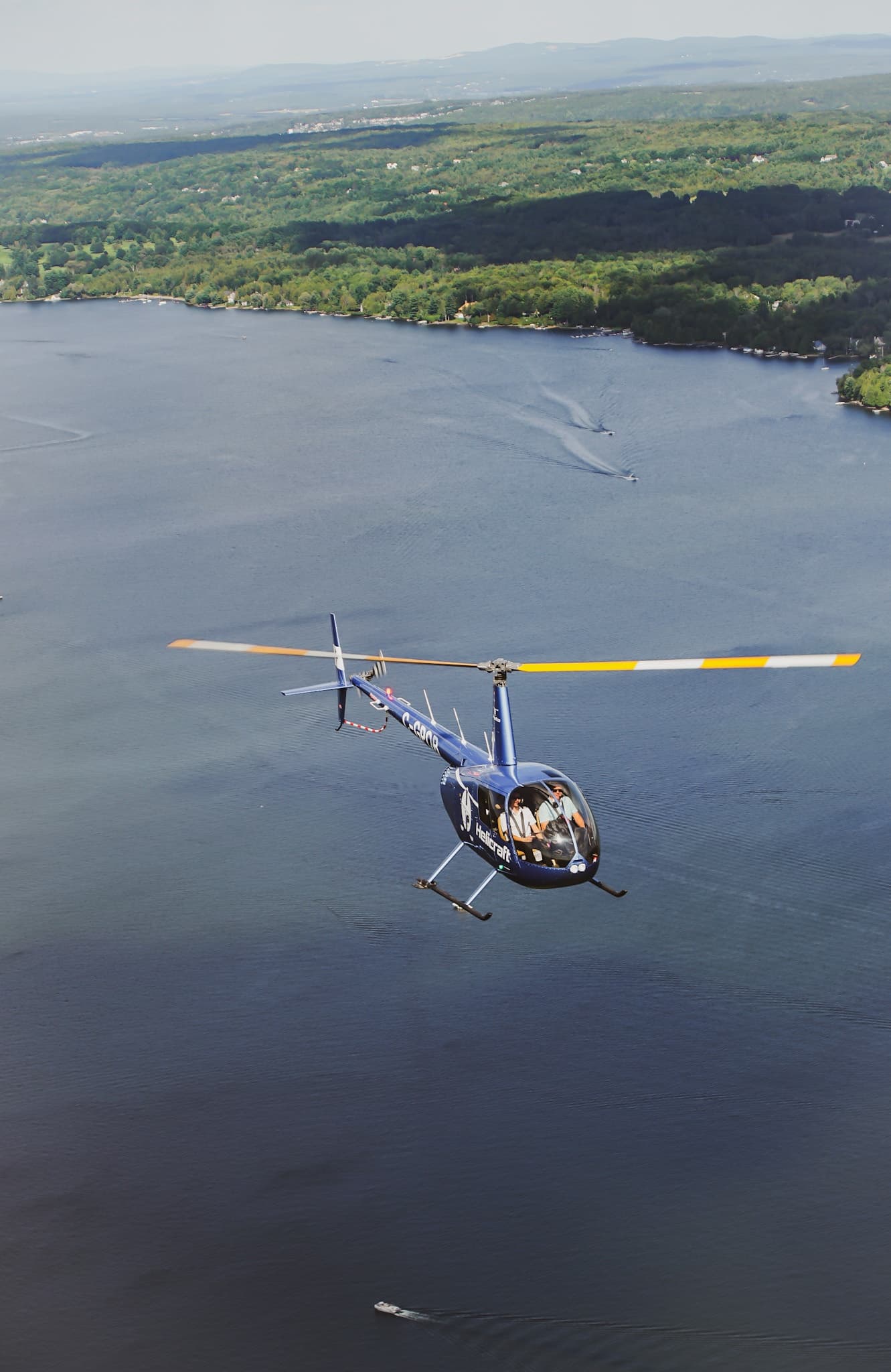Aerial Adventure over Lake Massawippi with Helicraft in Magog