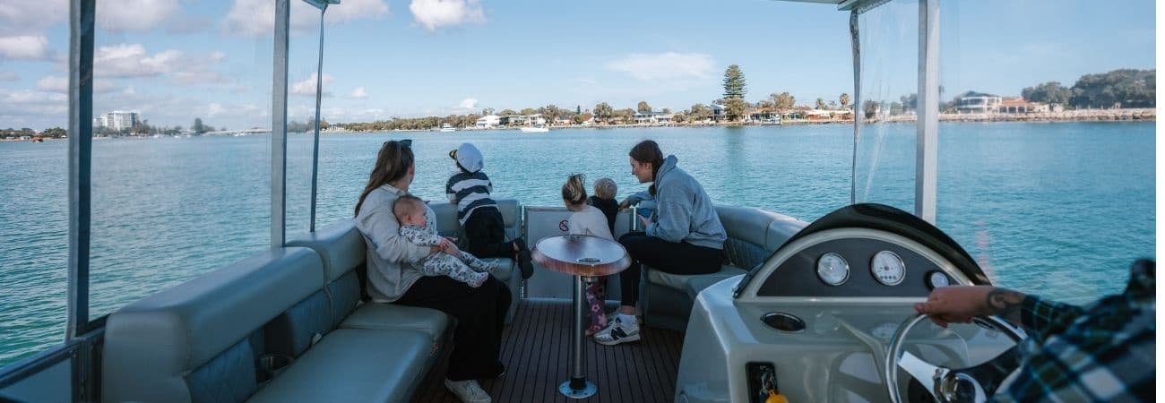 Explore Mandurah’s Waterways in Comfort Aboard an 8 Person Premium Pontoon