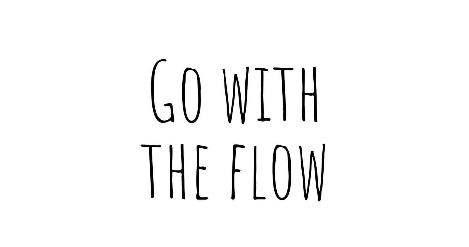 Go With The Flow logo text graphic on white background for boat tours