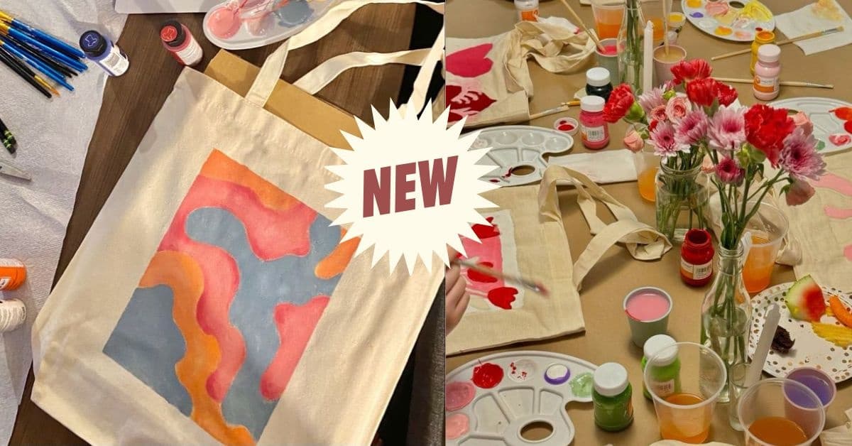 Paint a Tote Bag with Wine in Madrid: ICÓNICA Wine & Art Workshop
