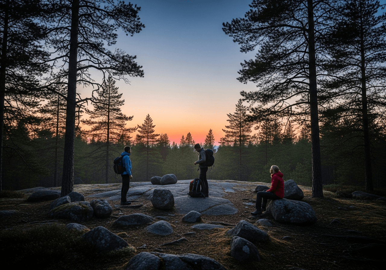 Nordic Twilight Forest Walk: Evening Walk in Nacka Nature Reserve, Stockholm photo 2