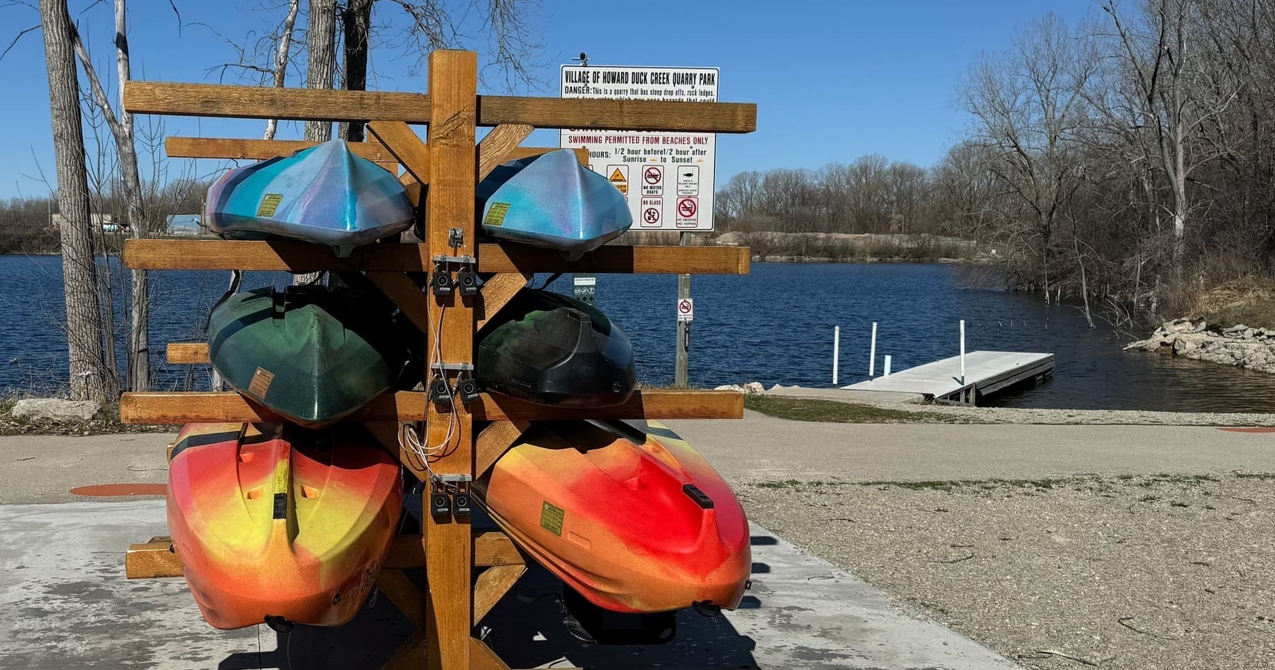 Kayak Howard Duck Creek Quarry in Wisconsin