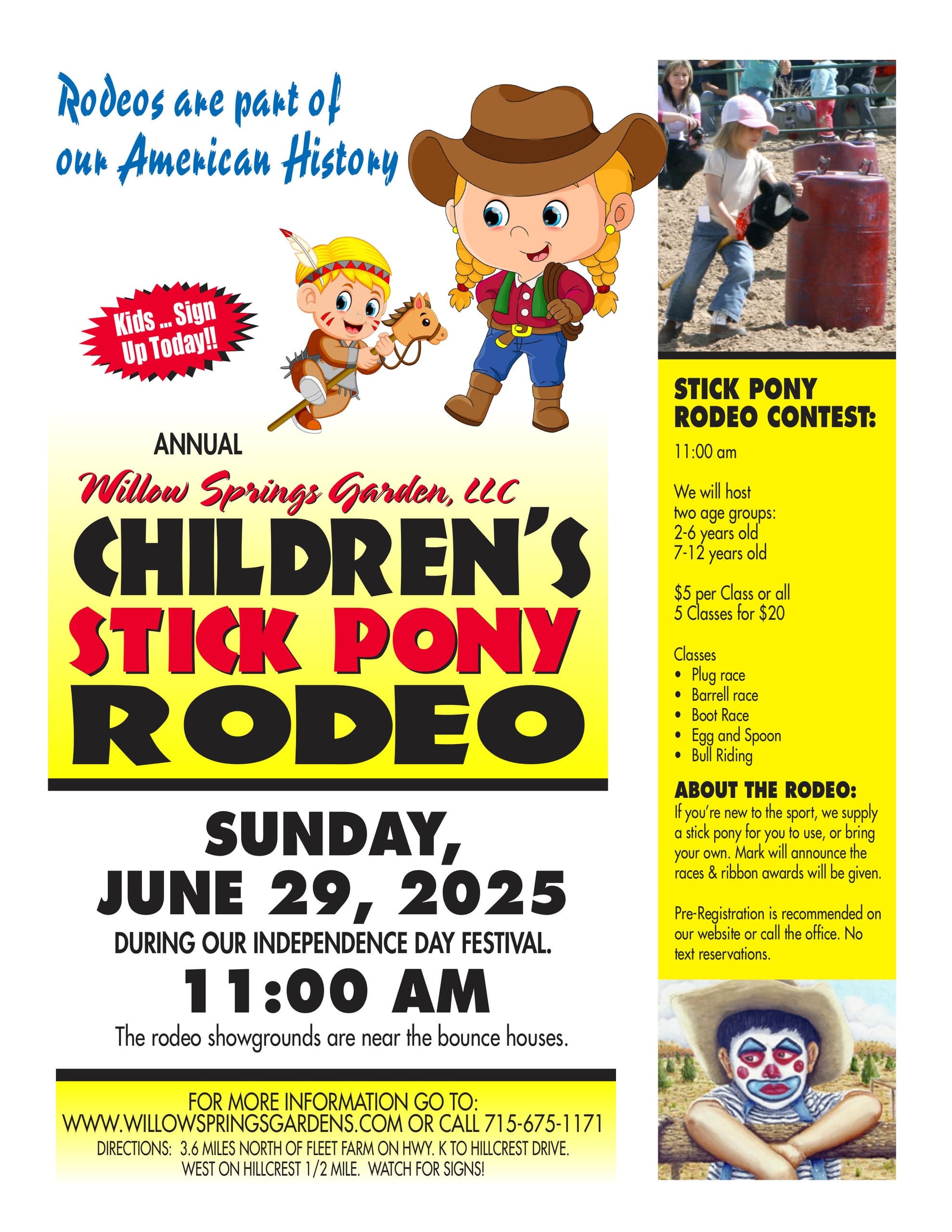 Children's Stick Pony Rodeo Races in Wausau, WI