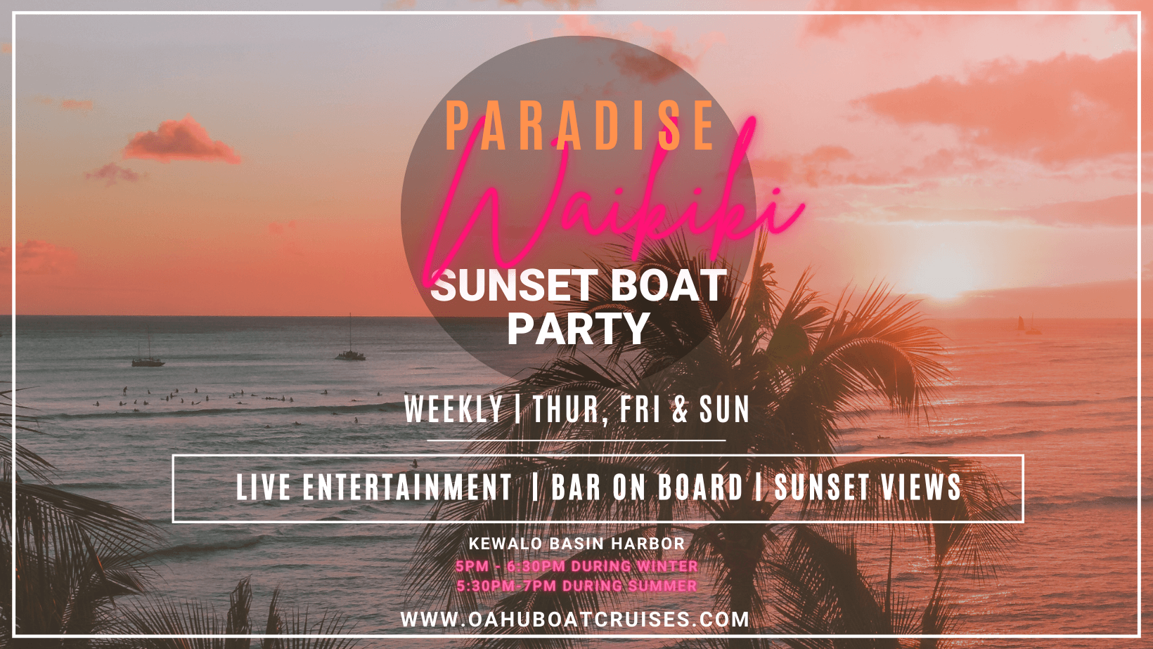 Sunset Sailing & Swimming in Waikiki, Oahu