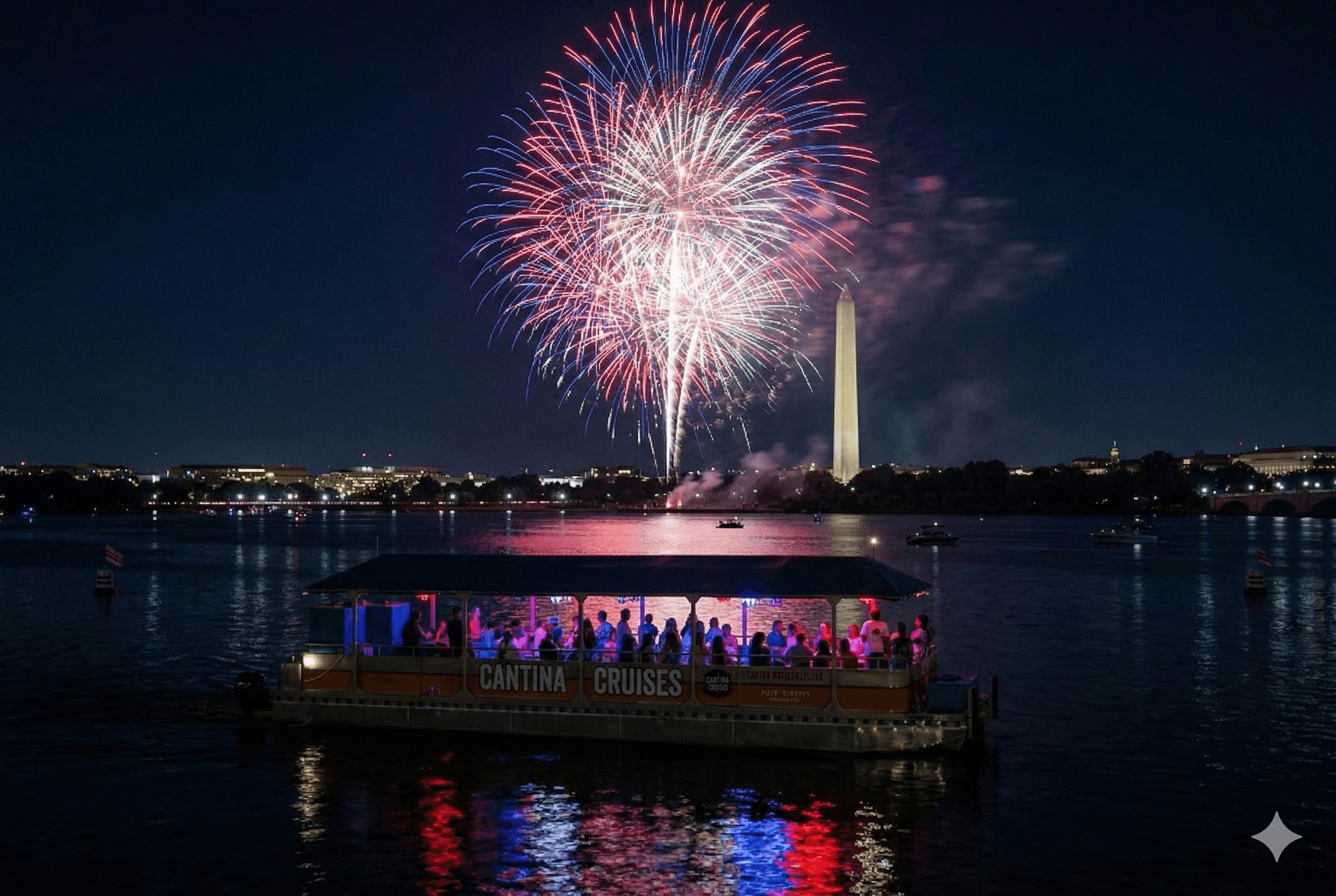 July 4th Fireworks Private Charter on the Potomac — Cantina Cruises at Navy Yard
