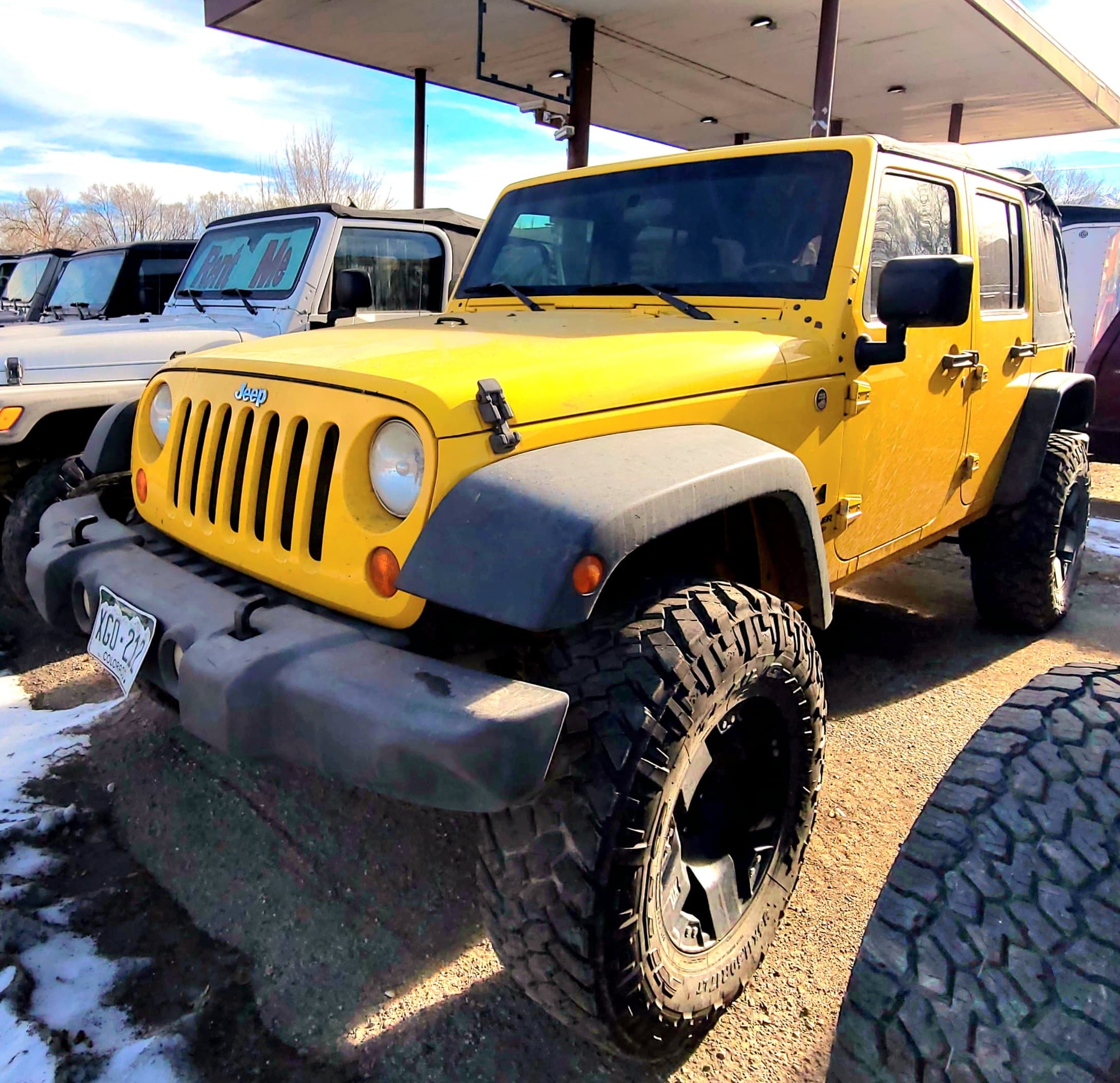 Yellow 4 Door Wrangler JKU - Mini-Me