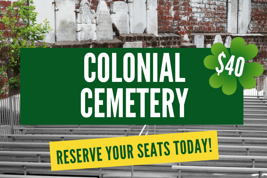 Experience Savannah’s St. Patrick’s Day Parade from Prime Bleacher Seats at Colonial Park Cemetery