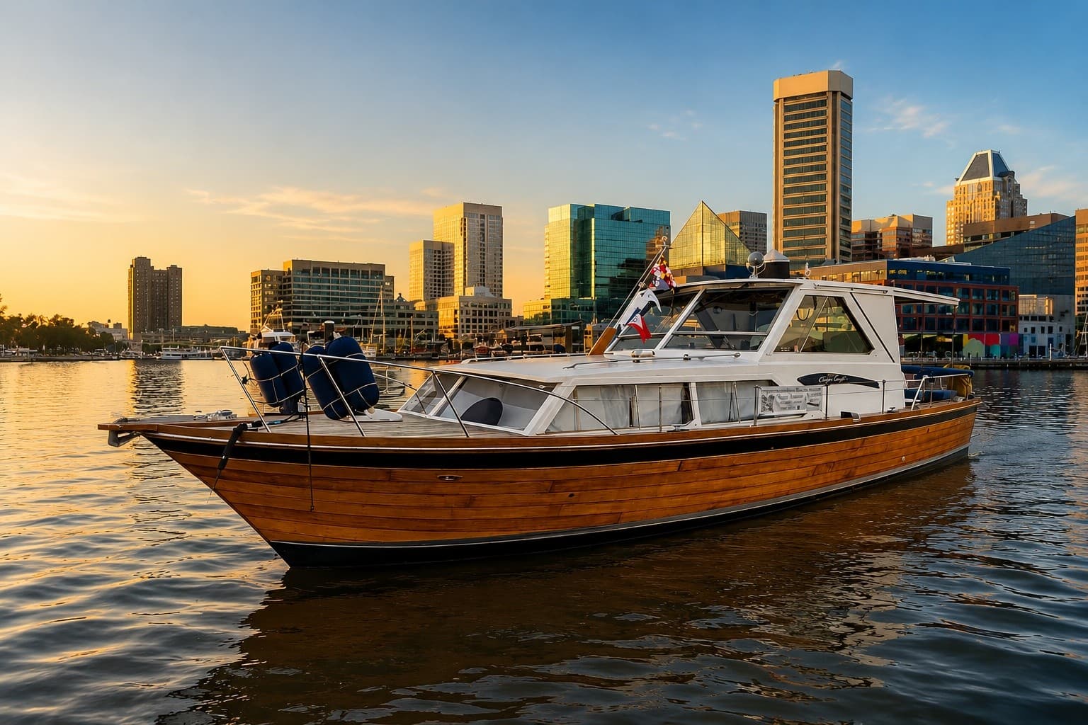 Baltimore Inner Harbor Private Cruise: Cruising Brigadoon Sunset & Daytime Charters