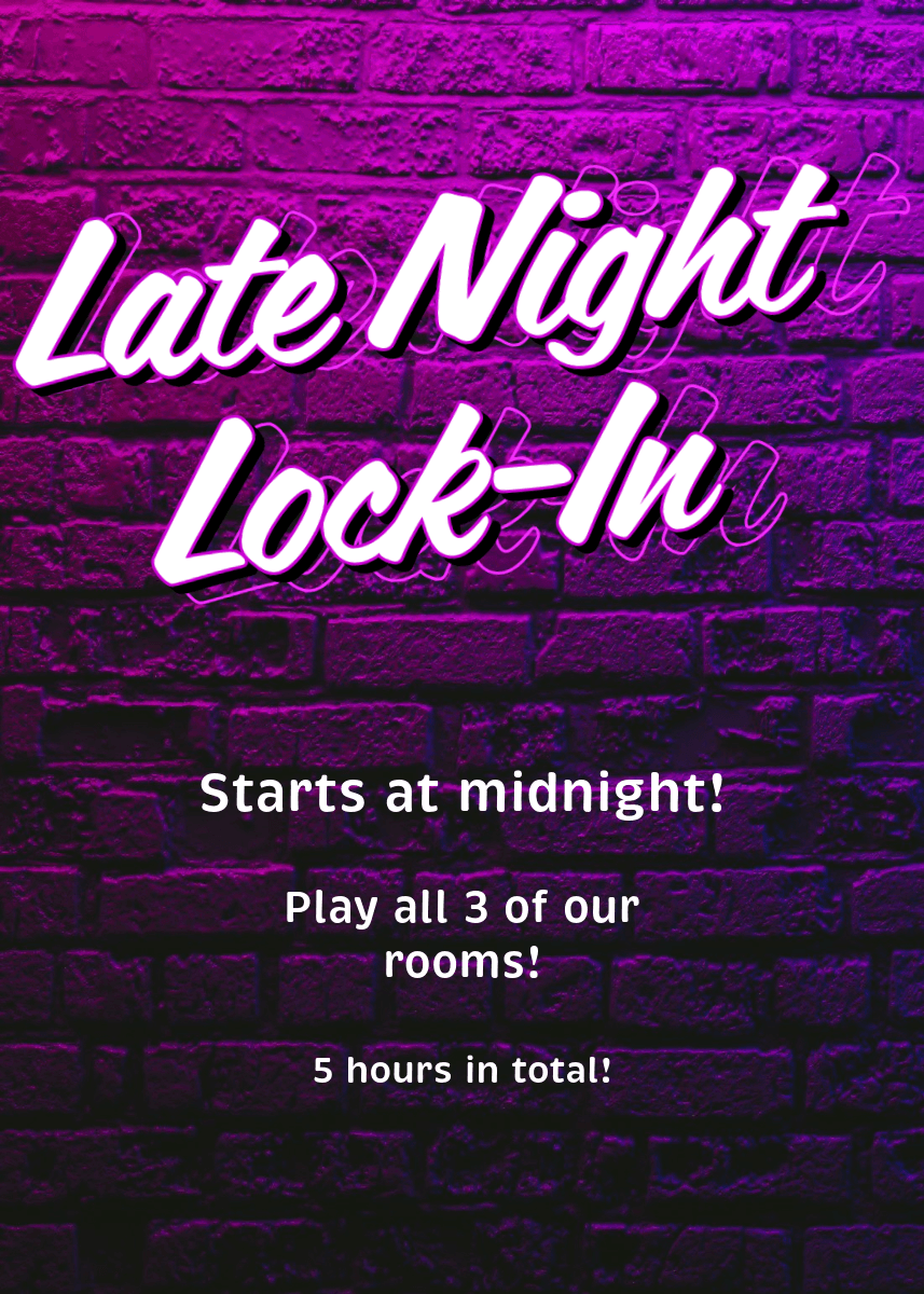 Conquer the Night: Ultimate Late Night Lock-In Escape Room Adventure in Orlando