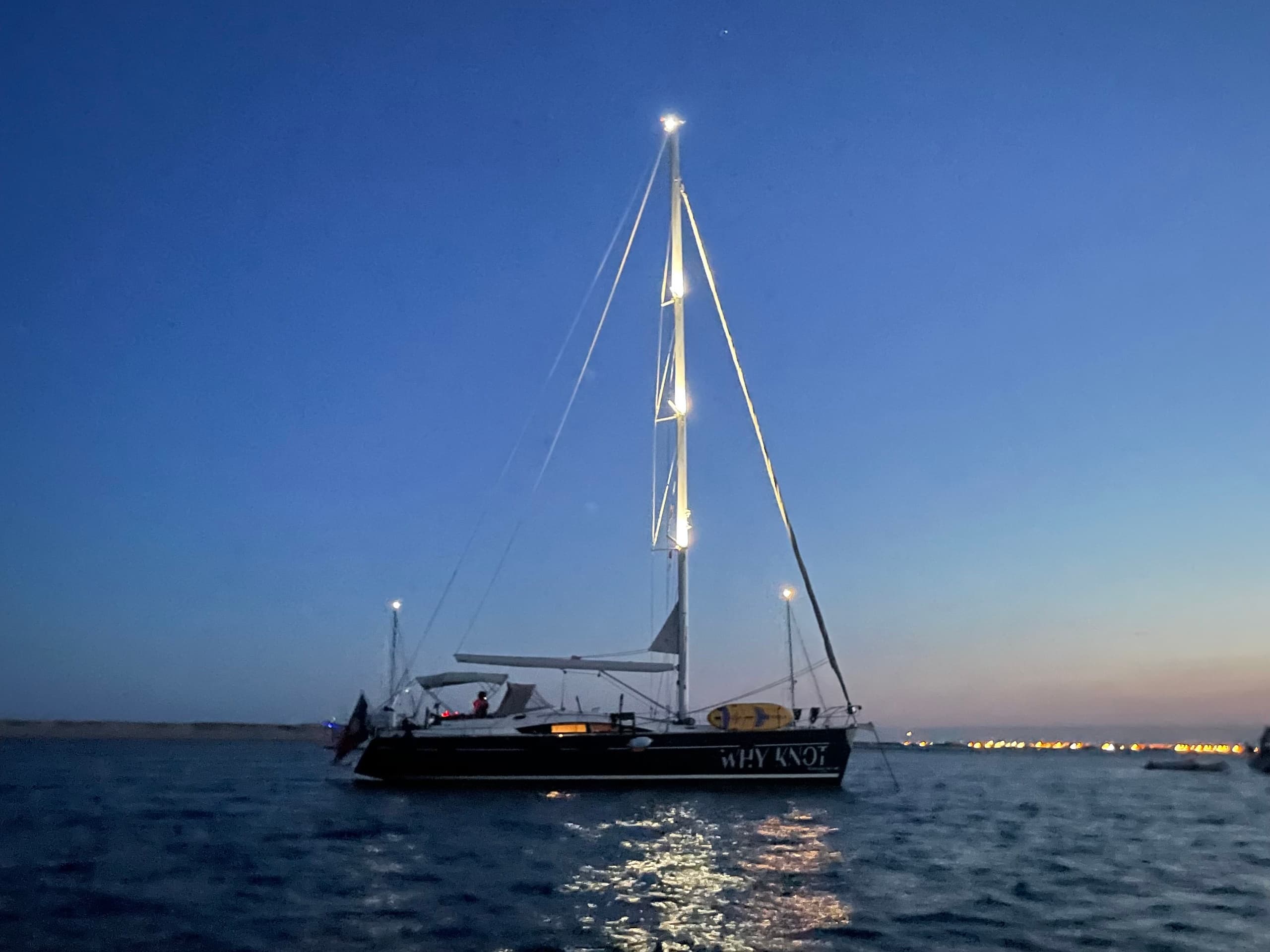 Night Yacht Stay in Cascais Bay with Lisbon Boats