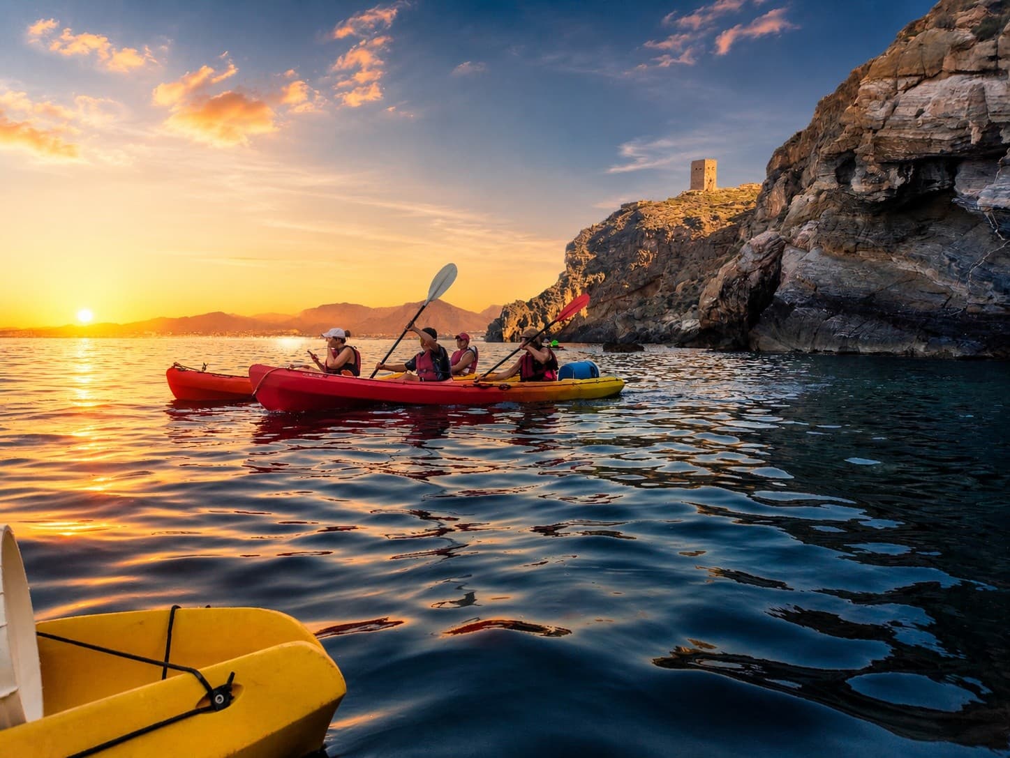 Sunset Kayak Tour at La Azohía: Paddle to Torre de Santa Elena photo 1