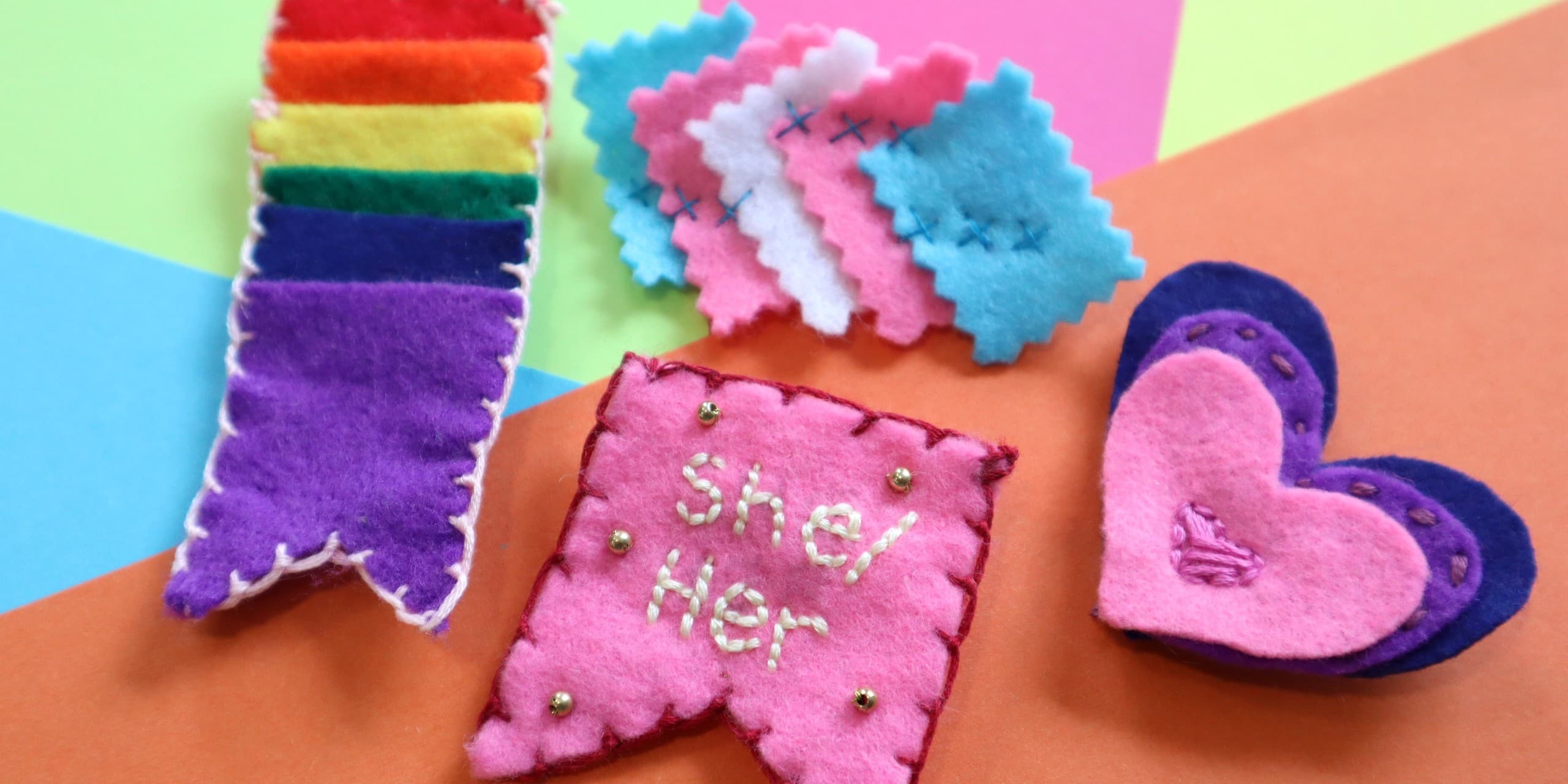 Nottingham Pride Felt Badge Workshop — Make a Rainbow Felt Brooch (24–26 July) photo 3