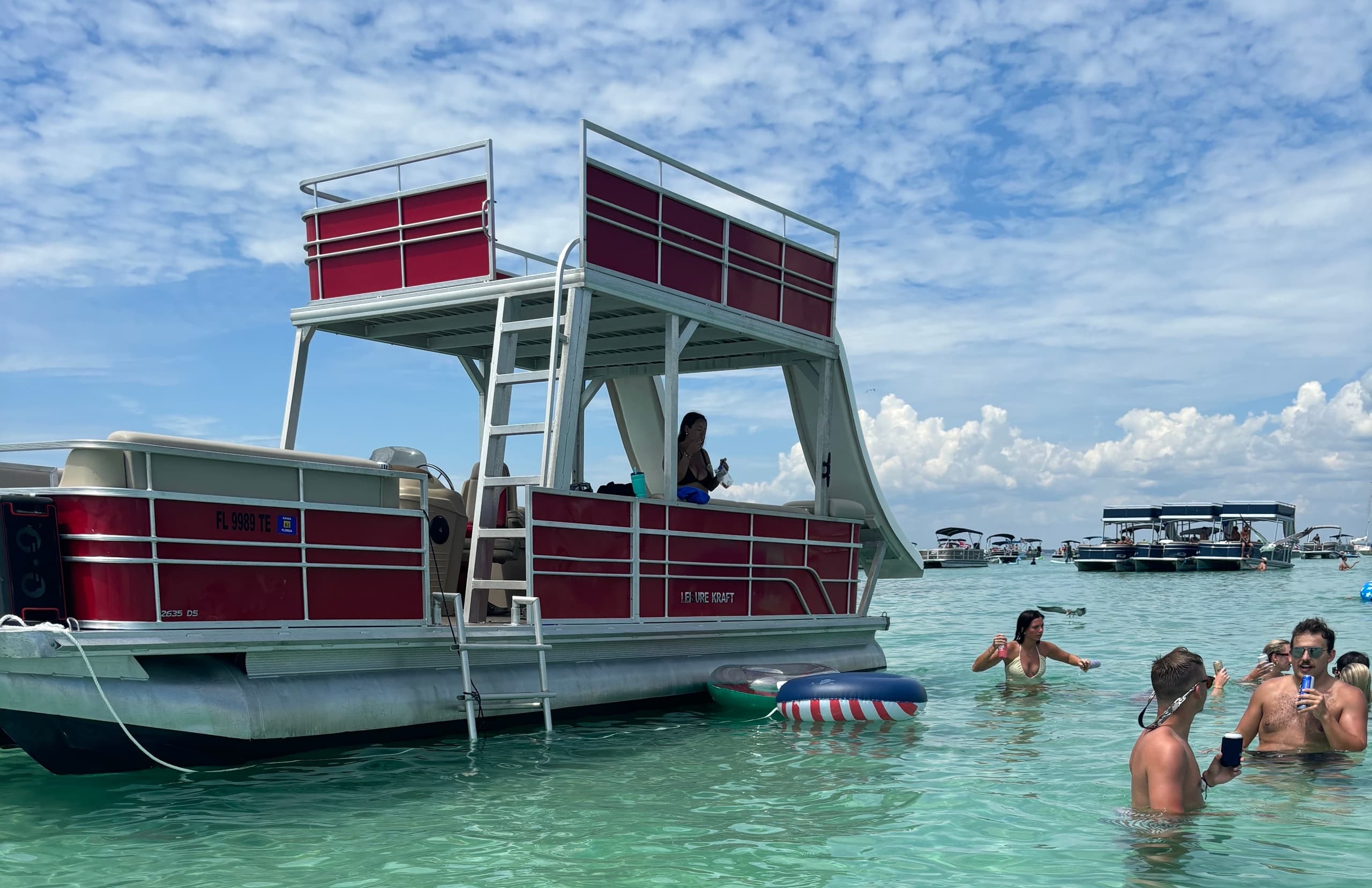 Party Barge with Two Slides in Fort Walton Beach, FL