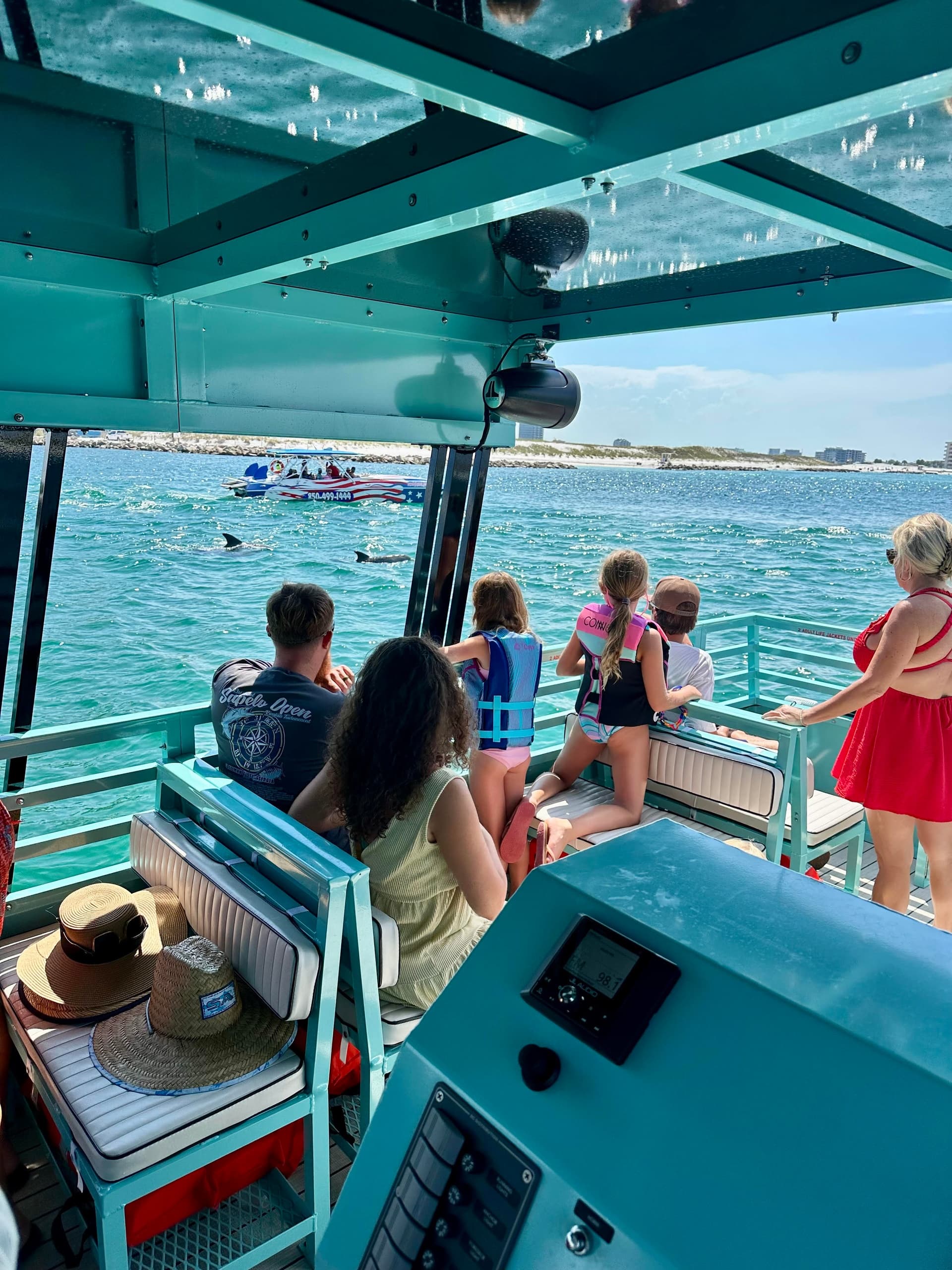 Sunset Dolphin Cruise on a Luxury 18-Seater Pontoon in Destin