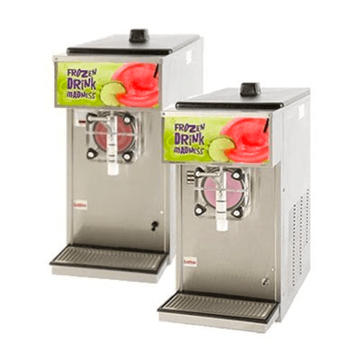 Twin frozen drink machines ideal for outdoor concession stands