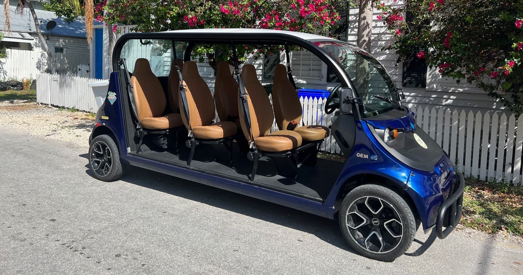 Electric GEM 6 Seater Rentals for Road Trips in Key West