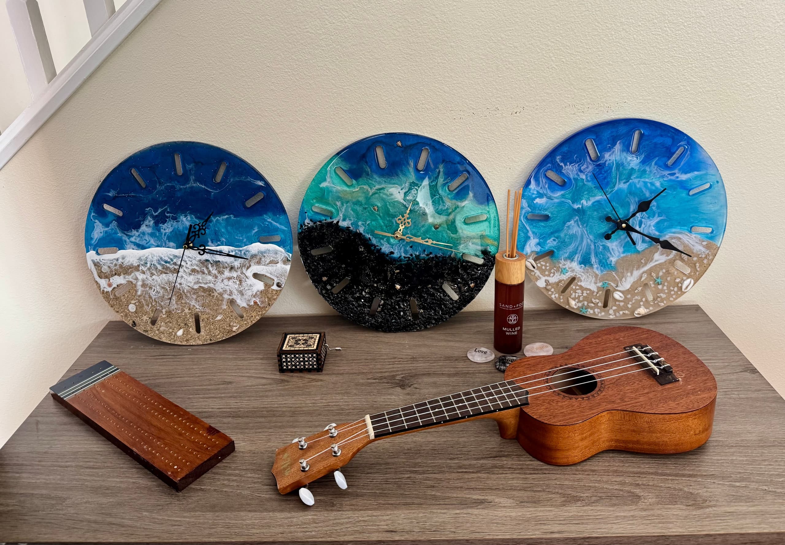 Create Ocean Resin Clocks with Yulia Maui Art in Kahului