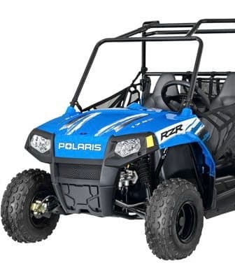 Polaris RZR utility UTV studio product shot on white backdrop