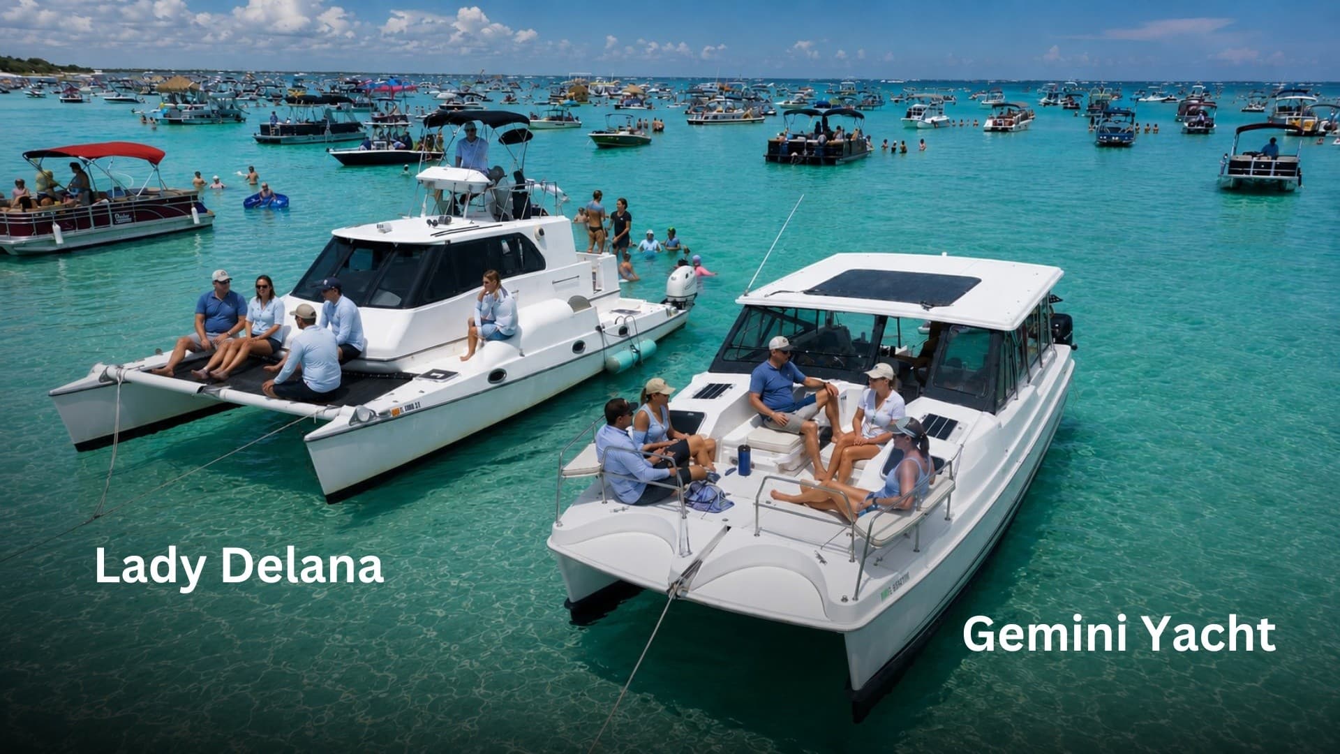 Half-Day Catamaran Escape to Crab Island from Miramar Beach