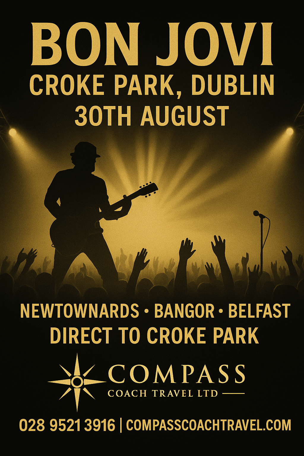 Concert Coach to Bon Jovi at Croke Park — Bus from Belfast & Bangor