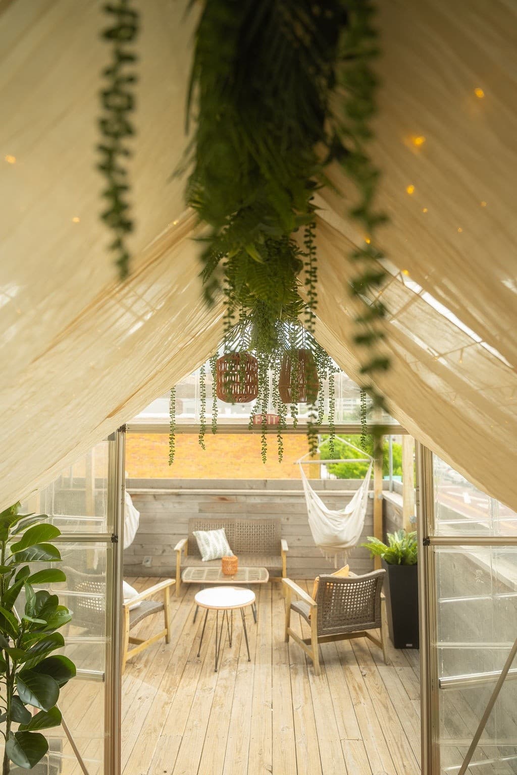 Private Rooftop Cabana at Welltown Brewing: Skyline Views and Urban Greenhouse in Tulsa photo 1