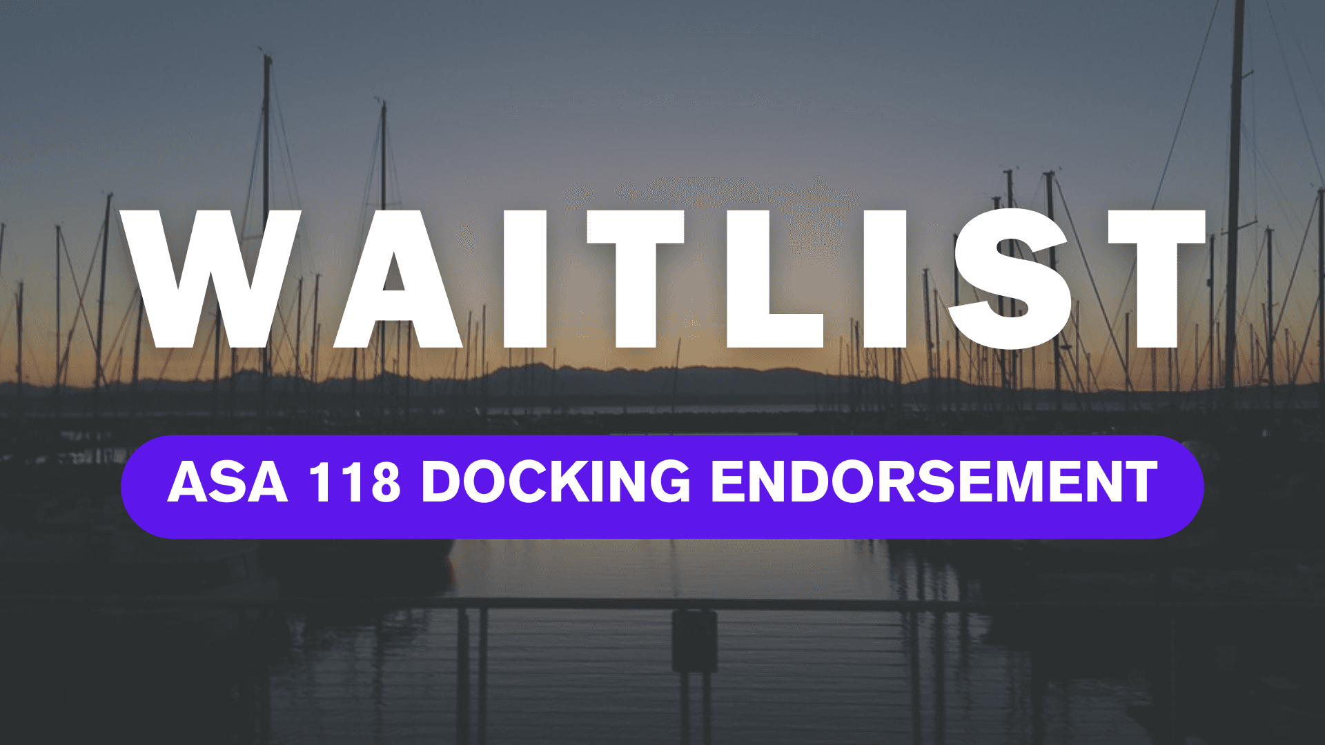 ASA 118 Sailing Course Waitlist in Seattle, WA